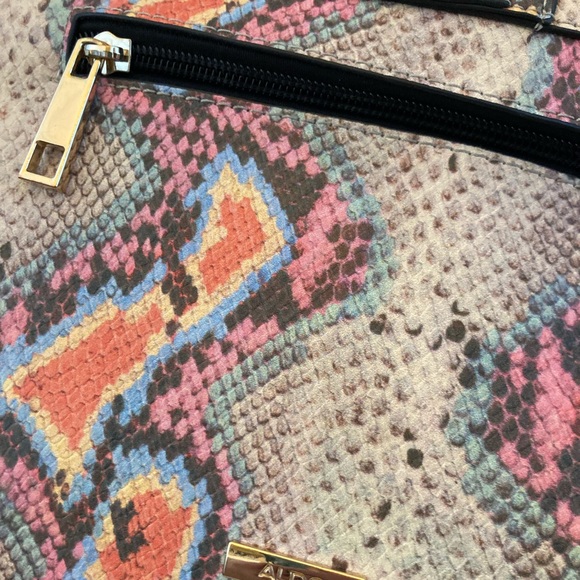 ALDO JERILINI Python Snakeskin multi convertible crossbody, gold hardware EUC - Picture 13 of 15
